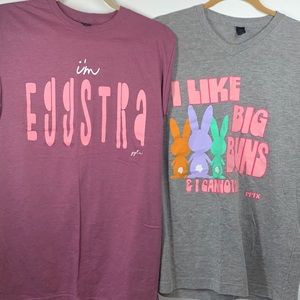 PPTX Prickly Pear Texas SET of 2 short sleeve Easter Tees -like new sz Medium